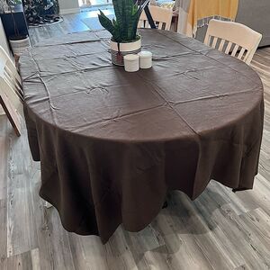 Brown Geometric Rectangular Tablecloth – 68” x 82”